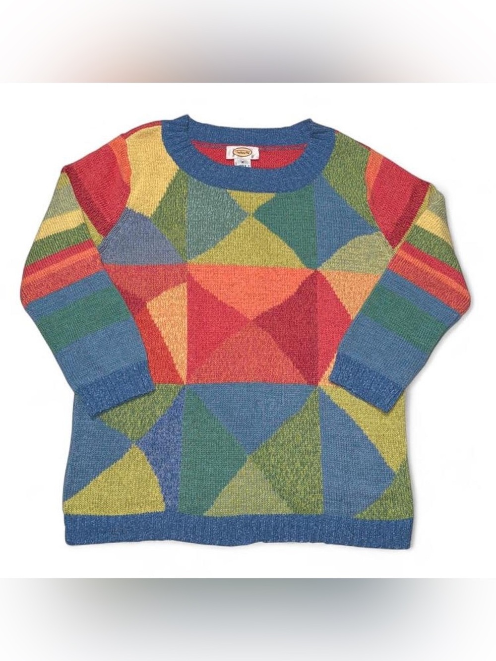 Multicolor Geometric Crewneck Sweater
